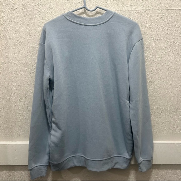 Better / Together "North Pole University" Christmas Light Blue Sweatshirt NWT S - Picture 3 of 4